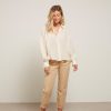 YAYA - Blúzka oversized s balónovými rukávmi Summer sand - summer sand