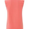 YAYA - Tričko s volánikmi na ramenách Shell pink - shell pink