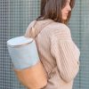 Ann Kurz - Batoh Haruki 32x30x14cm - aquamar/vegt leather recycled
