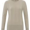 YAYA - Rolák s rib vzorom Beige - beige