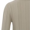 YAYA - Rolák s rib vzorom Beige - beige