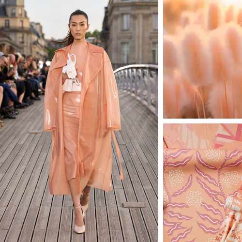 pantone farba roka 2024 peach fuzz 13-1023, trendy v dámskej móde 2024