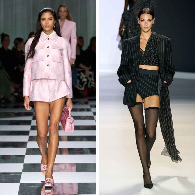 mini šortky, mini sukne, mini šaty, trendy v dámskej móde 2024