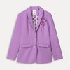 POM-Amsterdam - Sako s brošňou Pique purple - pique purple