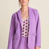 POM-Amsterdam - Sako s brošňou Pique purple - pique purple