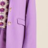 POM-Amsterdam - Sako s brošňou Pique purple - pique purple