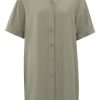 YAYA - Šaty košeľové voľné Army green - army green