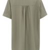 YAYA - Šaty košeľové voľné Army green - army green