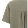 YAYA - Šaty košeľové voľné Army green - army green