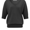 YAYA - Pulóver voľný s V-výstrihom Anthracite - anthracite