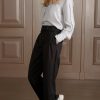 YAYA - Nohavice široké Anthracite melange - anthracite melange