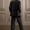 YAYA - Nohavice široké Anthracite melange - anthracite melange