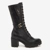 NeroGiardini - Čižmy koženné combat boots- obuv vychádzková Nero - nero