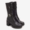 NeroGiardini - Čižmy koženné combat boots- obuv vychádzková Nero - nero