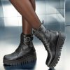 NeroGiardini - Čižmy koženné combat boots- obuv vychádzková Nero - nero