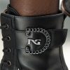 NeroGiardini - Čižmy koženné combat boots- obuv vychádzková Nero - nero
