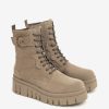 NeroGiardini - Čižmy koženné combat boots - obuv vychádzková combat boots Argilla - Argilla