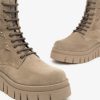 NeroGiardini - Čižmy koženné combat boots - obuv vychádzková combat boots Argilla - Argilla