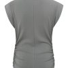 YAYA - Top s polorolákom a bočným naberaním Formal gray - formal gray