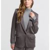 YAYA - Sako metalické Dark metal grey - dark metal grey