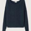AMERICAN VINTAGE - Pulóver s lodičkovým výstrihom  Damsville Navy blue chine - navy blue chine