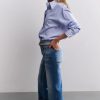 YAYA - Nohavice denim s manžetou Blue denim - blue denim