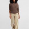 YAYA - Nohavice široké Twill beige - twill beige