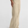 YAYA - Nohavice široké Twill beige - twill beige