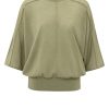 YAYA - Pulóver oversized priesvitný Soft green - soft green