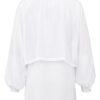 YAYA - Blúzka s balónovými rukávmi Pure white - pure white