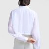 YAYA - Blúzka s balónovými rukávmi Pure white - pure white