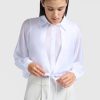 YAYA - Blúzka s balónovými rukávmi Pure white - pure white