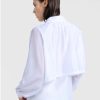 YAYA - Blúzka s balónovými rukávmi Pure white - pure white