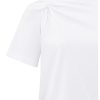 YAYA - Tričko s uzlíkom na ramene Pure white - pure white