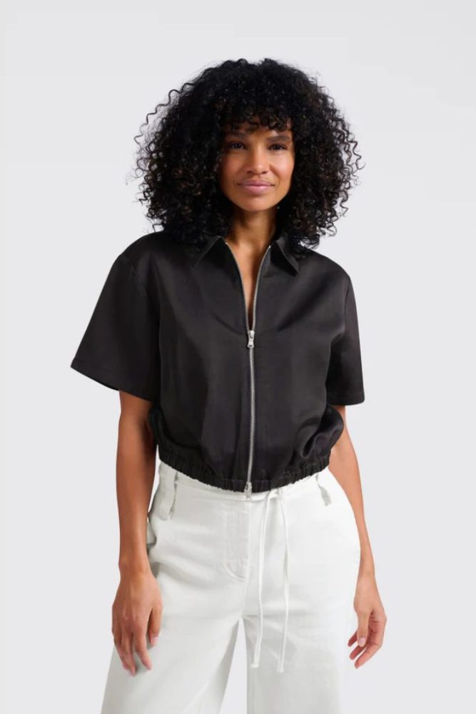 YAYA - Bundička saténová Washed black - washed black