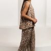 YAYA - Top s leo potlačou Milk brown dessin - milk brown dessin