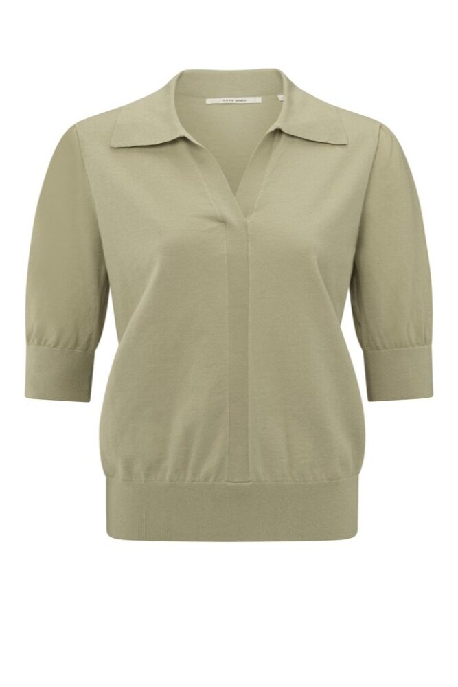 YAYA - Pulóvrik Polo Soft green - soft green