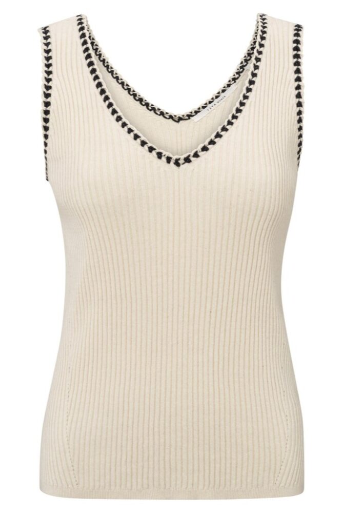 YAYA - Top s kontrasným detailom Summer sand - summer sand