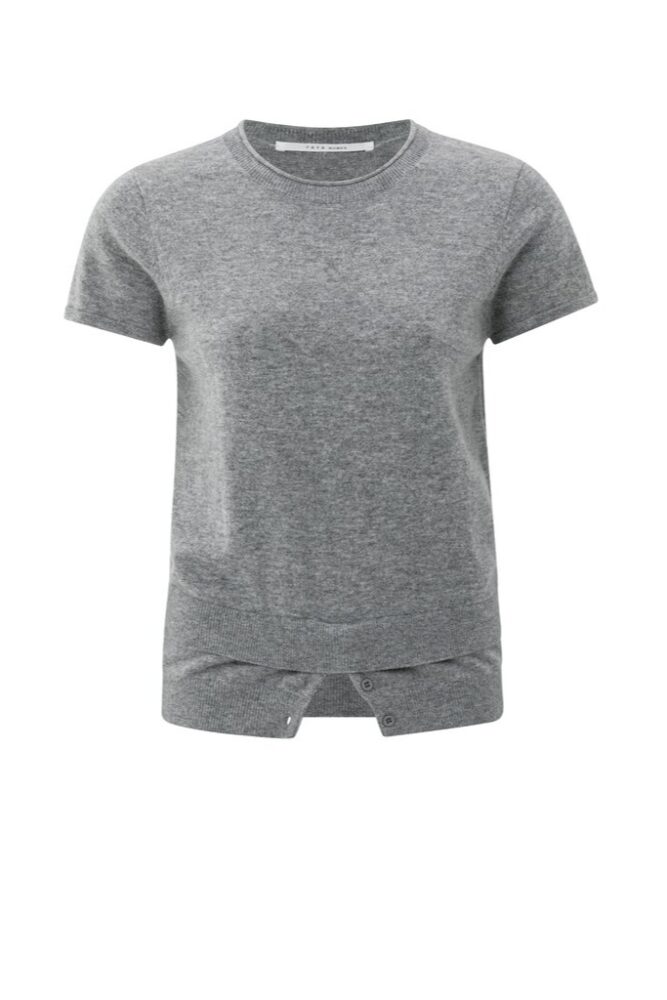 YAYA - Pulóver s krátkym rukávom Medium grey melange - medium grey melange