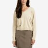 YAYA - Pulóver s gombíčkami vzadu Yellow sand beige melange - yellow sand beige melange
