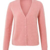 YAYA - Sveter krátky s V-výstrihom Vintage pink - vintage pink