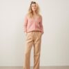YAYA - Sveter krátky s V-výstrihom Vintage pink - vintage pink