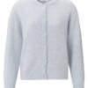 YAYA - Sveter krátky s gombíčkami Pearl blue - pearl blue