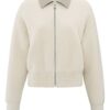 YAYA - Sveter so zipsom Off white melange - off white melange