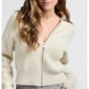 YAYA - Sveter so zipsom Off white melange - off white melange