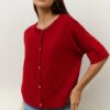 YAYA - Sveter oversized Scarlet sage red - scarlet sage red