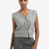 YAYA - Vesta s asymetrickým zapínaním Medium grey melange - medium grey melange