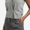 YAYA - Vesta s asymetrickým zapínaním Medium grey melange - medium grey melange