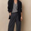 YAYA - Vesta s asymetrickým zapínaním Medium grey melange - medium grey melange