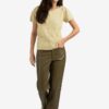 YAYA - Sveter s krátkym rukávom Pale olive green - pale olive green